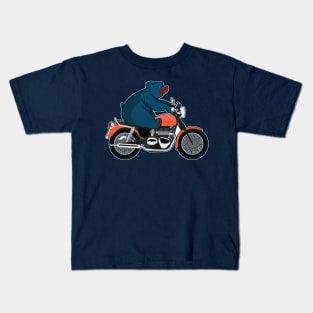 Bear On A Bike Kids T-Shirt